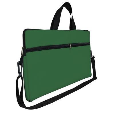Case Capa Maleta Premium Para Notebook Laptop De 15,6 Com Alça De Mão Alça De Ombro E Zíper Lateral - Verde