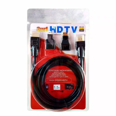 Kit Cabo Hdmi 3x1 - Hdmi/ Mini Hdmi/micro Hdmi 1.5m
