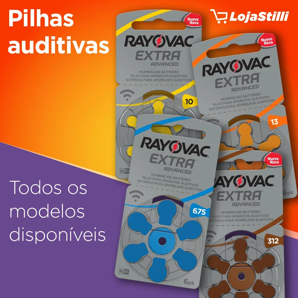 Imagem 3 de 4 do produto Bateria Auditiva Tamanho 10 Com 6 10Aux-6Xebra