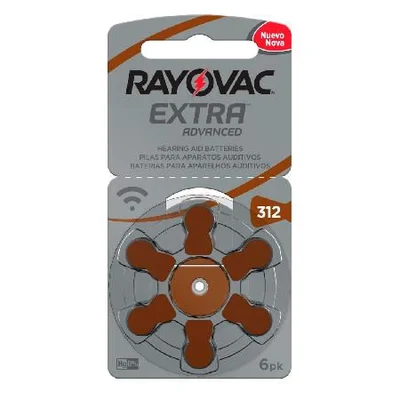 Bateria Auditiva Tamanho 312 Com 6 312Aux-6Xebra