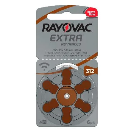 Bateria Auditiva Tamanho 312 Com 6 312Aux-6Xebra