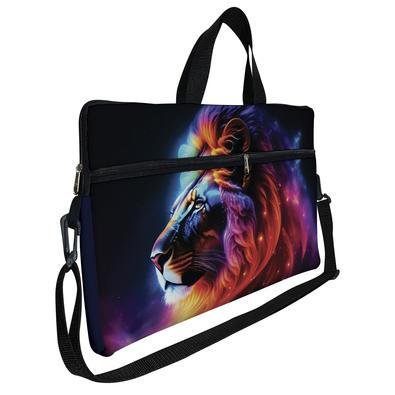 Case Capa Maleta Premium Para Notebook Laptop De 15,6 Com Alça De Mão Alça De Ombro E Zíper Lateral - Leão Brilho