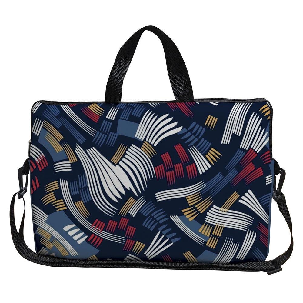 Case Capa Maleta Premium Para Notebook Laptop De 15,6 Com Alça De Mão Alça De Ombro E Zíper Lateral - Azul Pattern Case Capa Maleta Premium Para Notebook Laptop De 15,6 Com Alça De Mão Alça De Ombro E Zíper Lateral - Azul Pattern