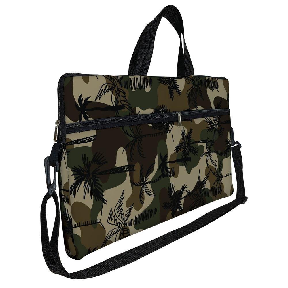 Case Capa Maleta Premium Para Notebook Laptop De 15,6 Com Alça De Mão Alça De Ombro E Zíper Lateral - Camuflado Case Capa Maleta Premium Para Notebook Laptop De 15,6 Com Alça De Mão Alça De Ombro E Zíper Lateral - Camuflado