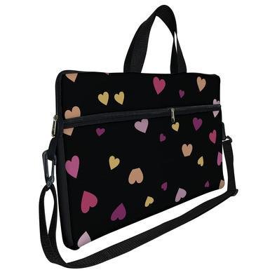 Case Capa Maleta Premium Para Notebook Laptop De 15,6 Com Alça De Mão Alça De Ombro E Zíper Lateral - Coração