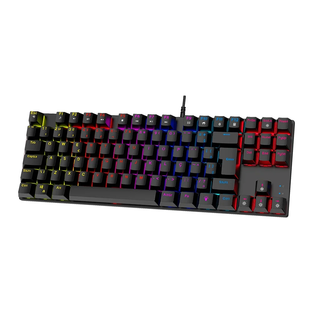 Imagem 4 de 4 do produto Teclado Gamer Mecânico Royal Cross Tkl Blue Switch Abnt2 RGB Preto Multi - Tc312