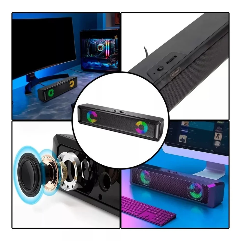 Caixa De Som Soundbar Psb P2 Tv Gamer Subwoofer Cel Led Pc 5