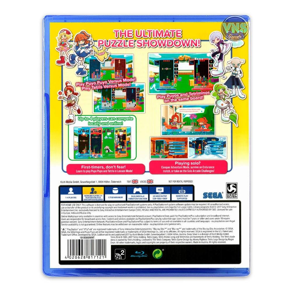 Jogo Puyo Puyo Tetris Ps4 Europeu