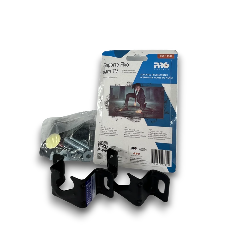 Imagem 3 de 5 do produto Suporte para Tv Fixo Proeletronic Lcd e Led de 15 a 84 Polegadas