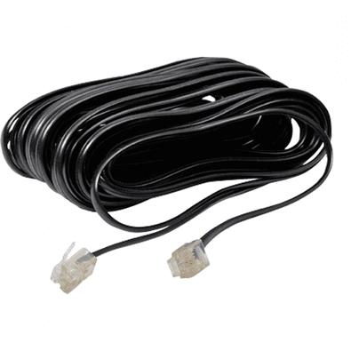 Cabo Telefone Liso, 5m - Preto