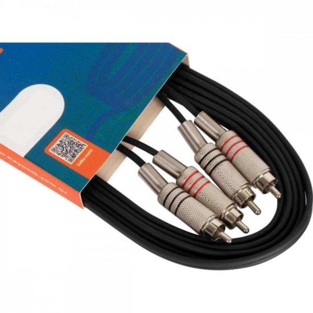 Imagem 2 de 3 do produto Cabo De Áudio Hayonik, Linha Brasil, 5M - 2rca2