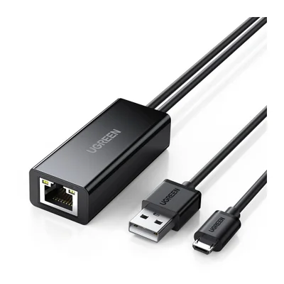 Adaptador Ugreen Rj45 Ethernet Para Micro Usb Tv Stick
