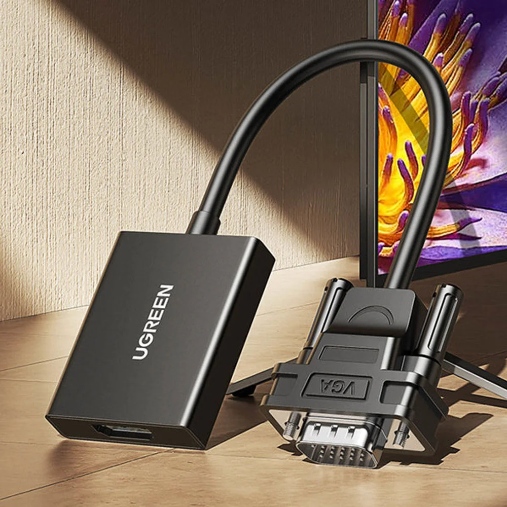 Imagem 5 de 5 do produto Adaptador De Vídeo Ugreen Vga P/ HDMI Macho/fêmea Preto