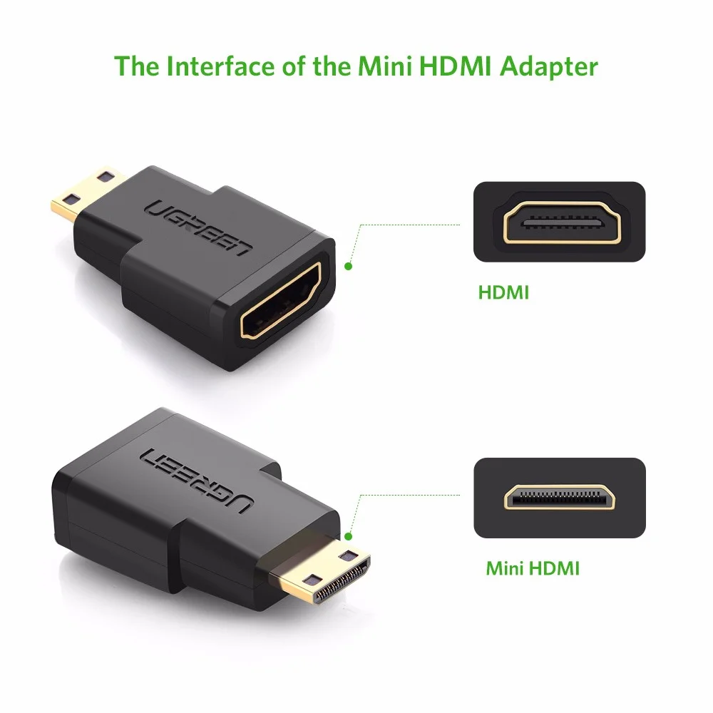 Imagem 2 de 5 do produto Adaptador Mini HDMI Ugreen P/hdmi 4k Macho-fêmea Preto