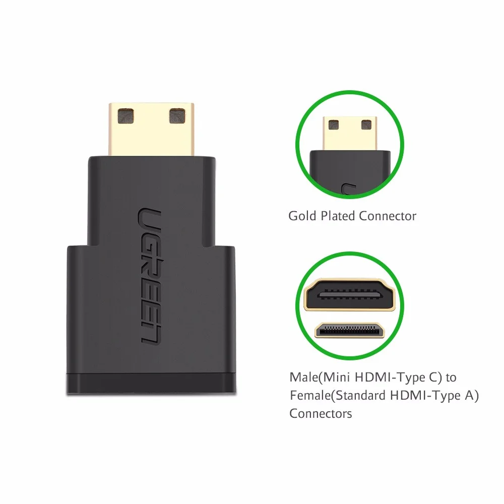 Imagem 3 de 5 do produto Adaptador Mini HDMI Ugreen P/hdmi 4k Macho-fêmea Preto