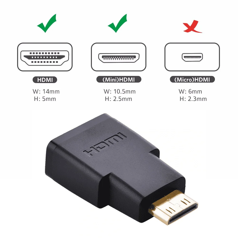 Imagem 4 de 5 do produto Adaptador Mini HDMI Ugreen P/hdmi 4k Macho-fêmea Preto