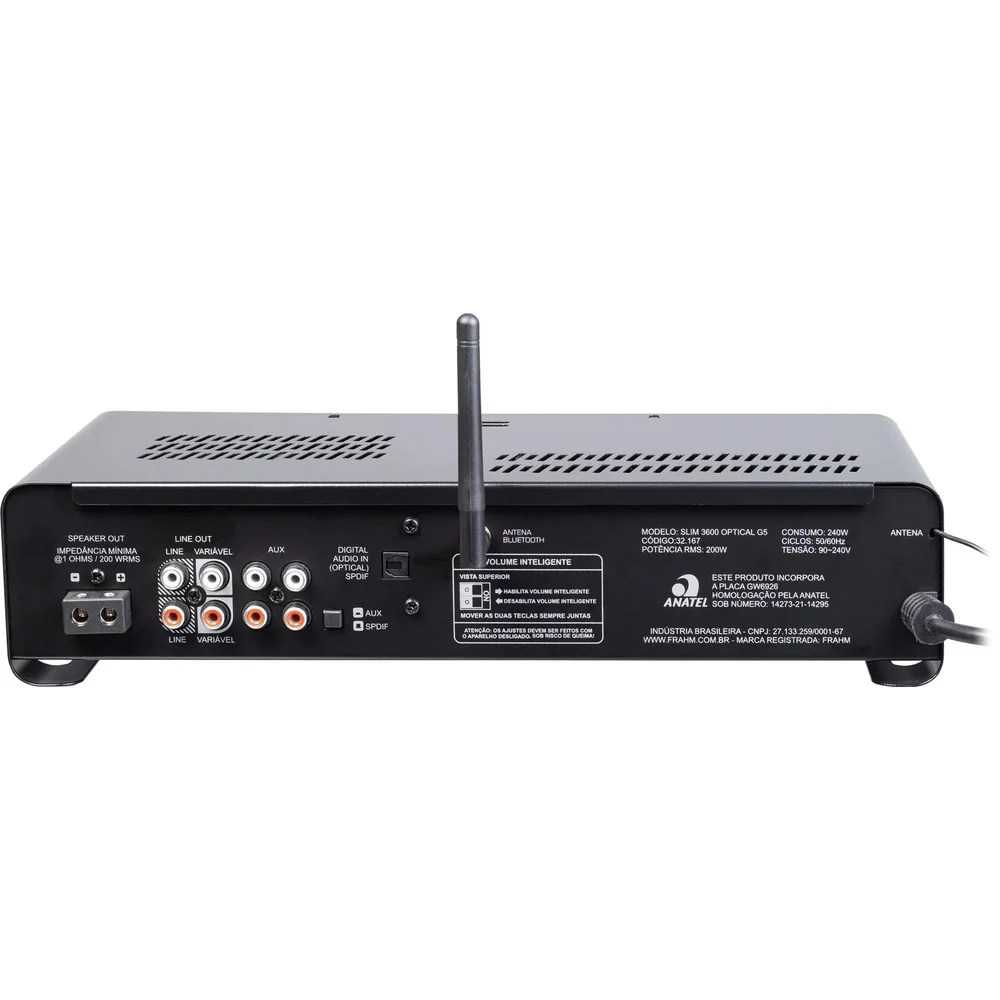 Imagem 3 de 5 do produto Amplificador Frahm Slim 3600 Otical G5, 200w, Bivolt - 32167
