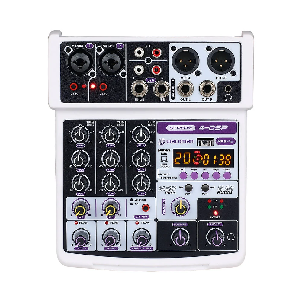 Mesa de Som Waldman ST4DSP 4 Canais KaBuM