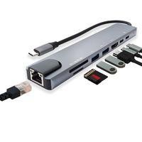 hub usb 8 portas md9 usb 3.0 usb tipo c hdmi rj45 micro sd tf card - 9561desbloqueie um mundo de possibilidades com o hub usb md9, projetado para otim