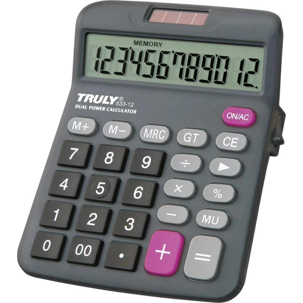 Imagem 2 de 2 do produto Calculadora De Mesa Truly 833-12 12 Digitos