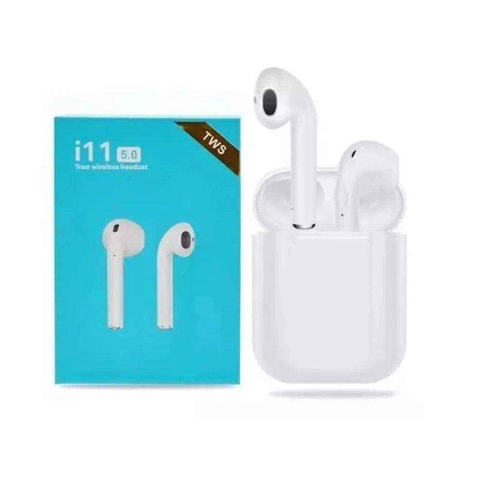 Imagem 4 de 5 do produto Fone de Ouvido Sem Fio Kimaster, Bluetooth 5.0 i11s, TWS, Redução de Ruído CVC 6.0, Case de Carregamento, Branco