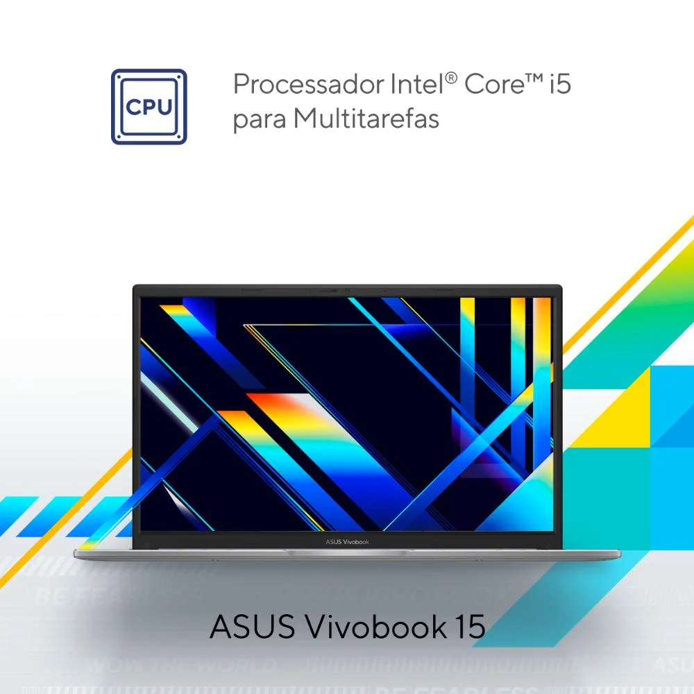 Notebook Asus Vivobook 15 X1504za Intel Core i5 1235u, 8GB RAM, SSD 512GB, Tela 15,6" Fhd, Windows 11, Silver - Nj986w Notebook Asus Vivobook 15 X1504za Intel Core i5 1235u, 8GB RAM, SSD 512GB, Tela 15,6" Fhd, Windows 11, Silver - Nj986w