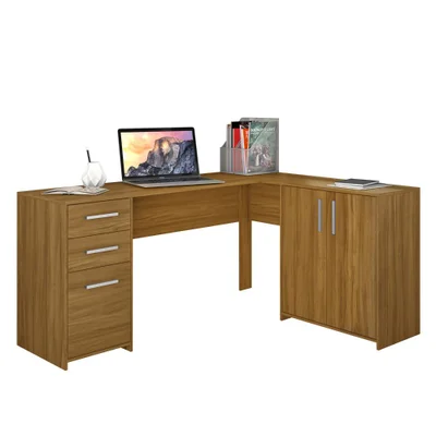 Mesa De Escritório Com 2 Gavetas Office Notável Nt 2005 Freijó