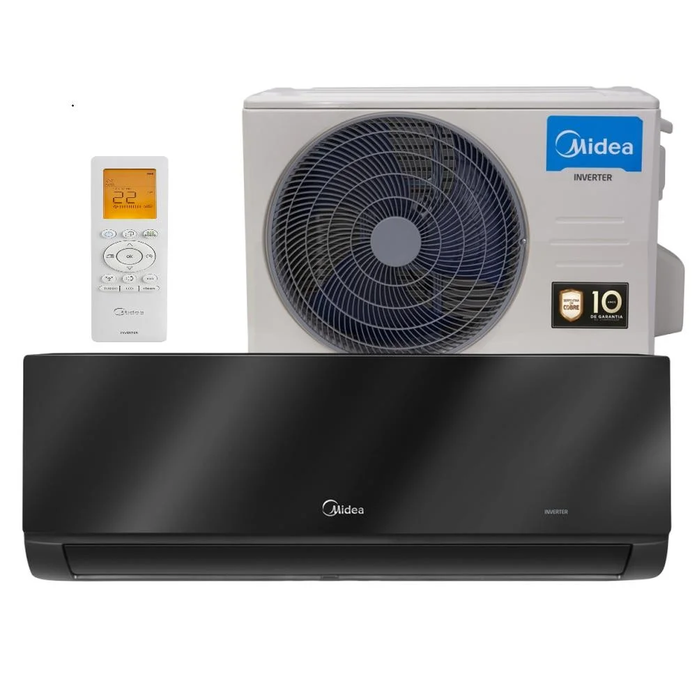 Ar Condicionado Split Midea Hi Wall Xtreme Save Connect Black Edition Inverter 24.000 Btu/h Quente E Frio Monofásico Preto 220v