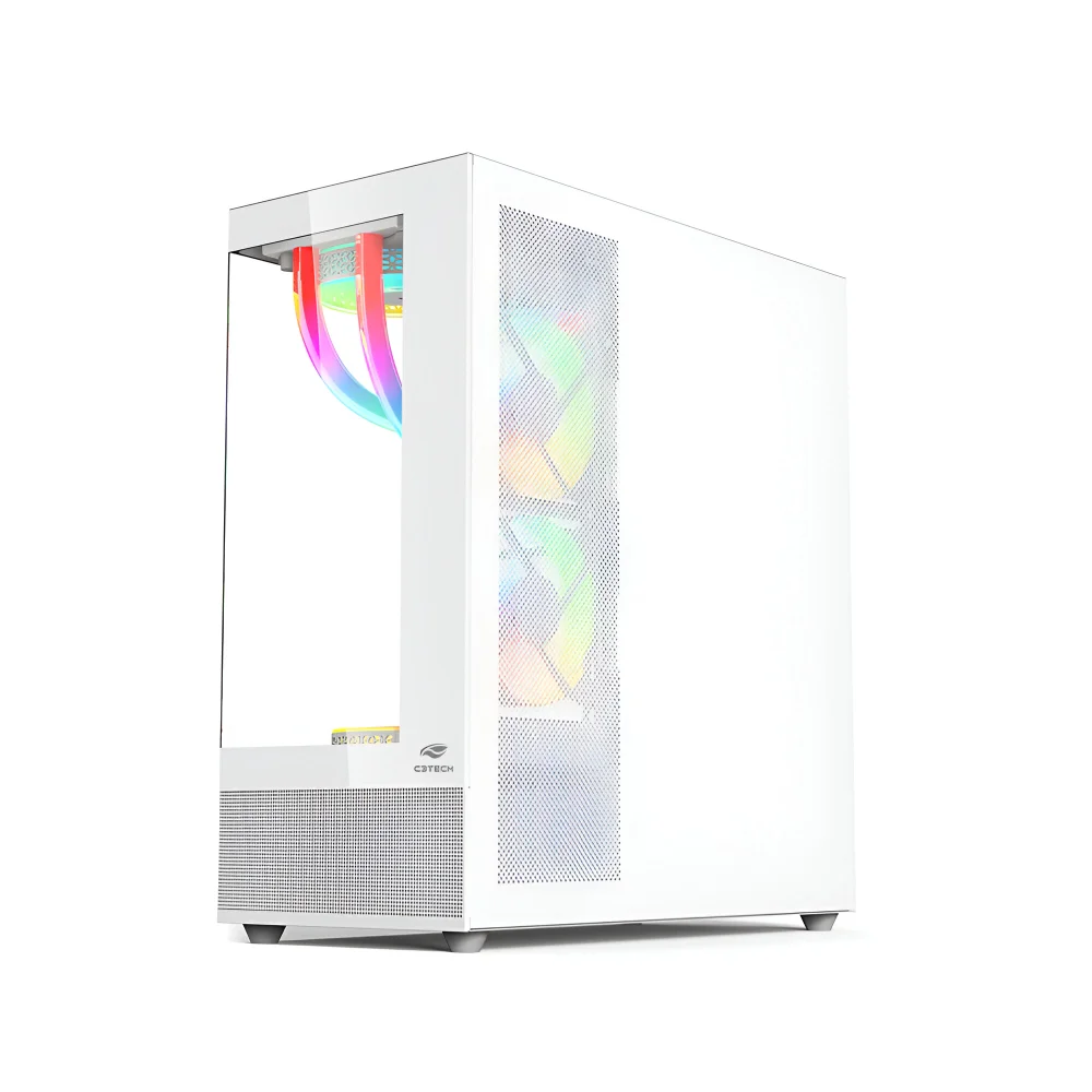 Imagem 2 de 5 do produto Gabinete Gamer C3tech Mt-g850wh Mid Tower, Vidro Temperado