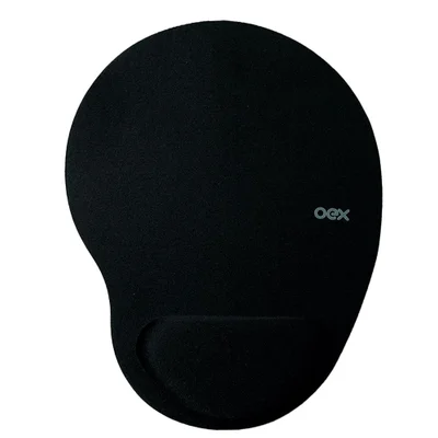 Mouse Pad  Oex Mp101, Apoio Ergonomico, Confort Plus, Preto