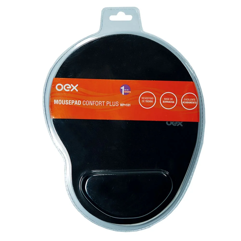 Imagem 3 de 3 do produto Mouse Pad  Oex Mp101, Apoio Ergonomico, Confort Plus, Preto