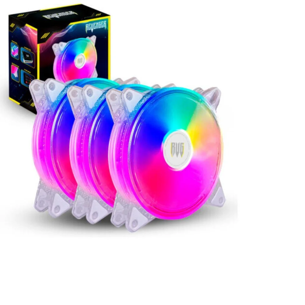 Kit Com 3 Cooler Fan Revenger, 120mm, ARGB, Brancas, Controladora Revenger - G-vr334k 6