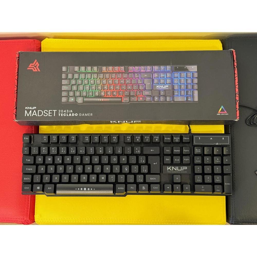 Imagem 2 de 3 do produto Teclado Gamer LED RGB Semi Mecânico Usb Knup Kp-2043-a