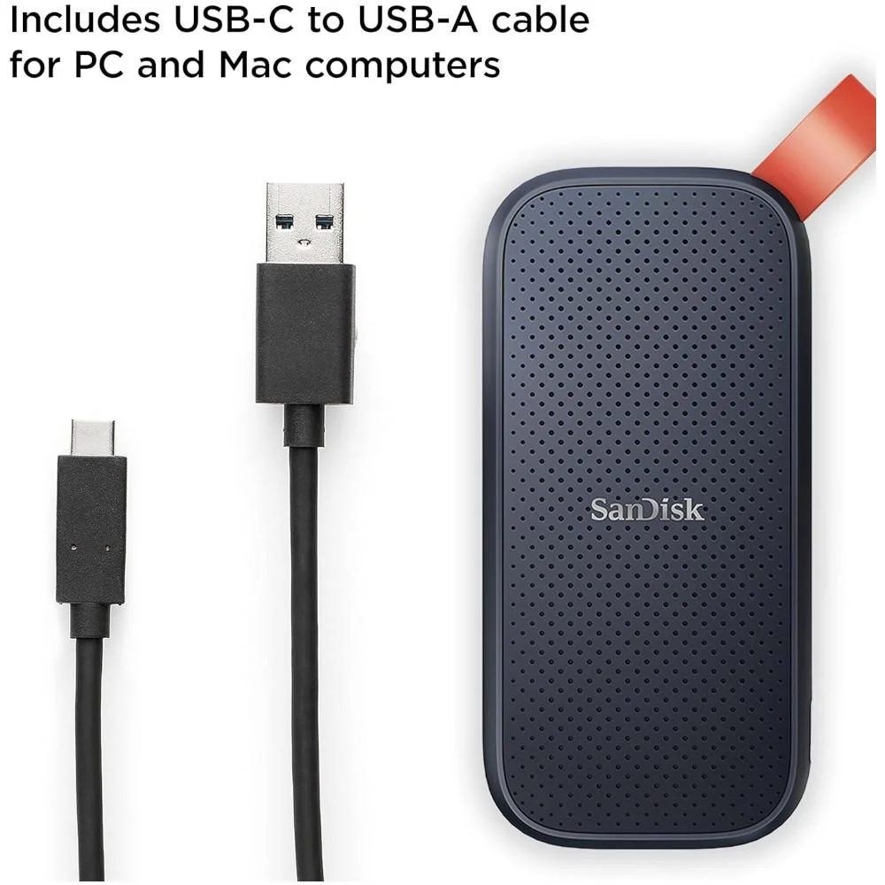 SSD Externo Sandisk G26 1TB, USB 3.2, Leitura de 800mb/s.