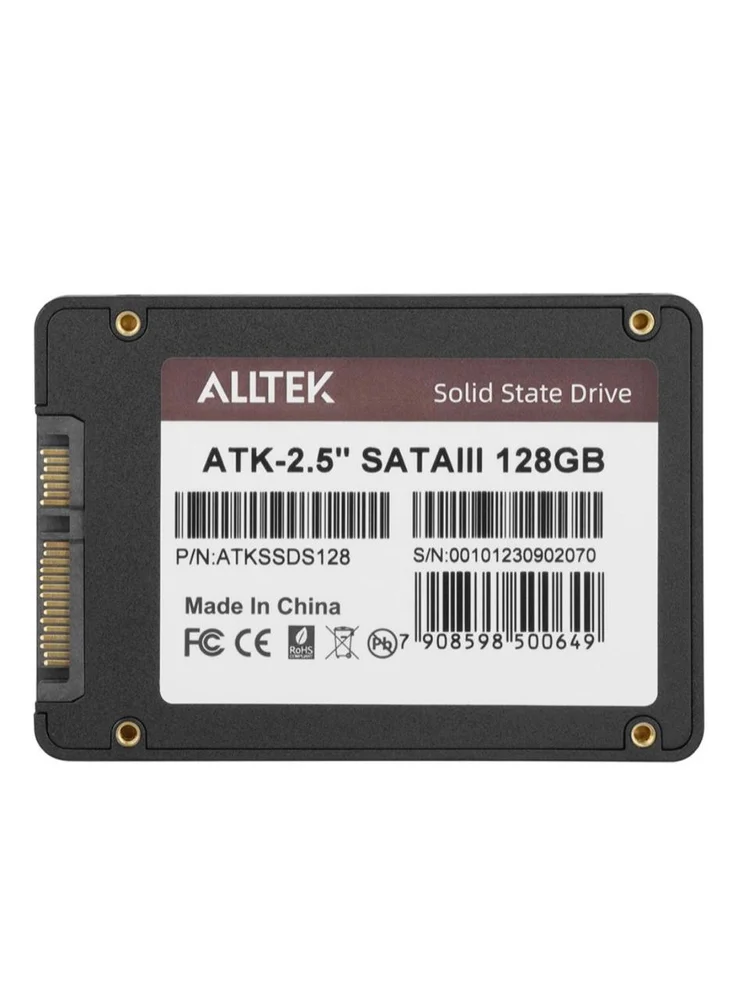 Imagem 5 de 5 do produto Hd SSD 128GB Alltek 2.5 Sata Ill 6 Gbs - 3 Anos Preto 128GB