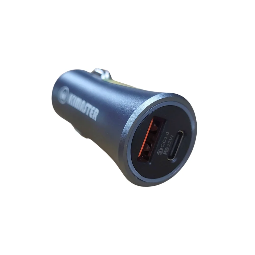 Imagem 3 de 4 do produto Carregador Veicular Turbo Kimaster, 40W, USB-C + USB-A  - CV209