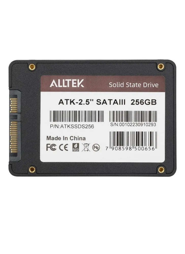 Imagem 5 de 5 do produto Disco Sólido Interno Alltek SSD Atk-2.5 Sata Iii 256gb Preto
