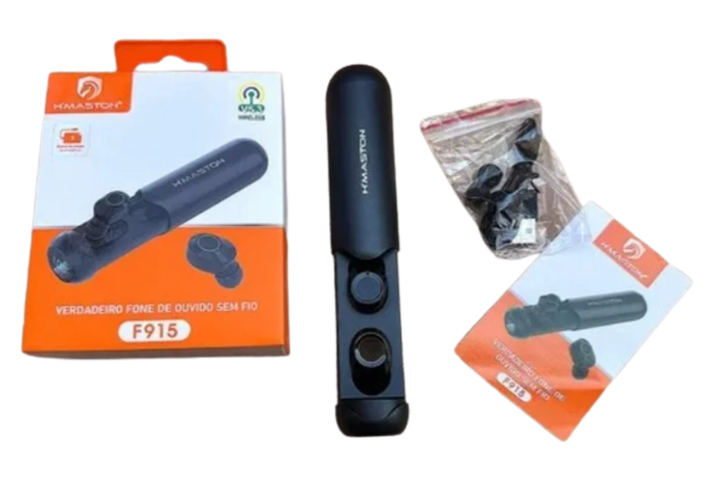 Imagem 3 de 3 do produto Fone De Ouvido Sem Fio Hmaston F-915, Wireless, Bluetooth 5.3, Preto