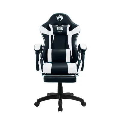 Cadeira Gamer Fox Racer Zerda, Branco, Com Apoio De Pe