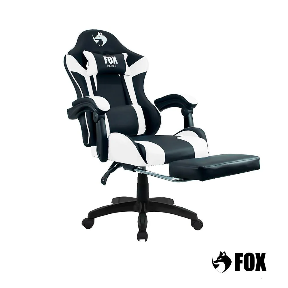 Imagem 4 de 5 do produto Cadeira Gamer Fox Racer Zerda, Branco, Com Apoio De Pe