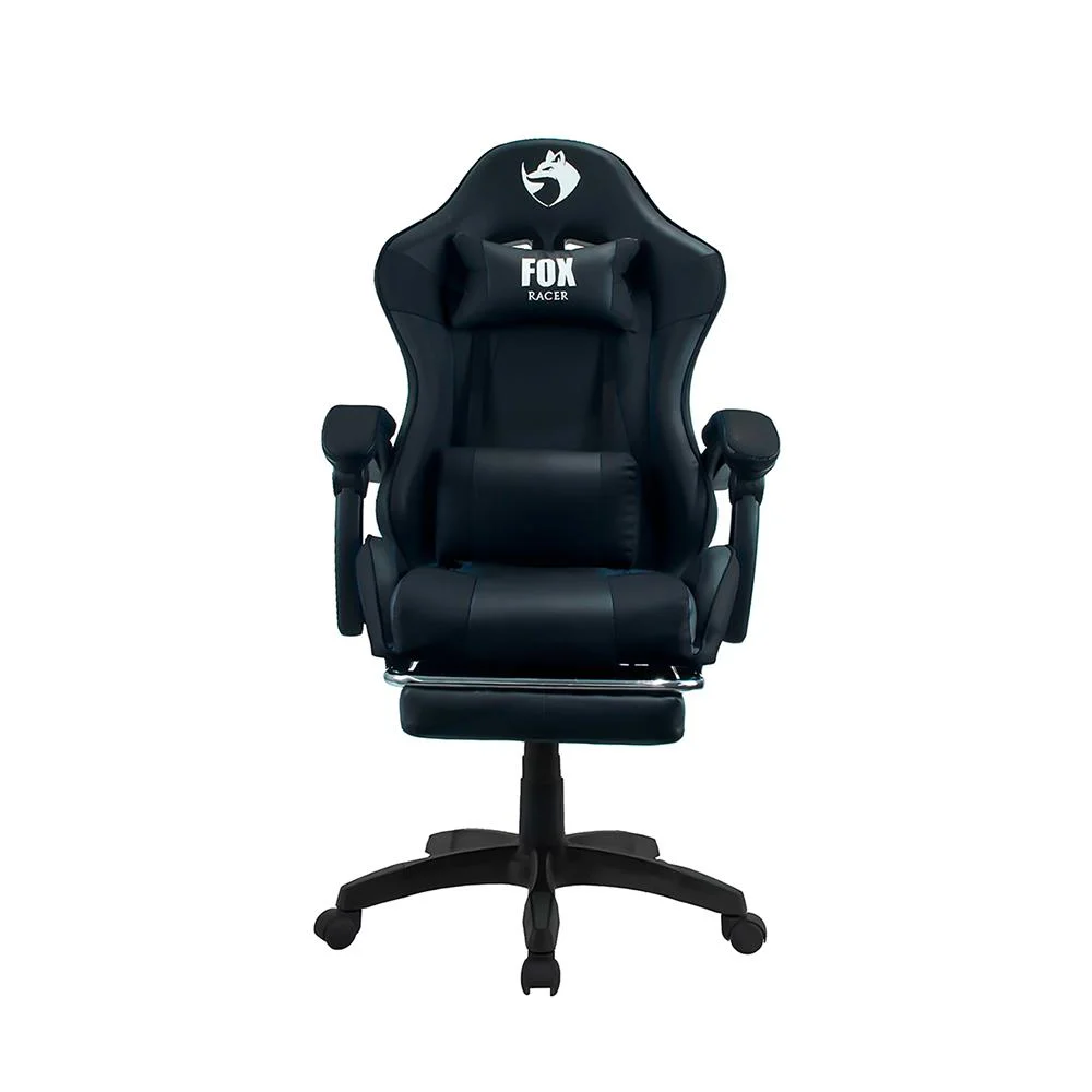 Cadeira Gamer Fox Racer Zerda, Até 120 KG, Apoio De Pé, Ajuste de Altura, Preto