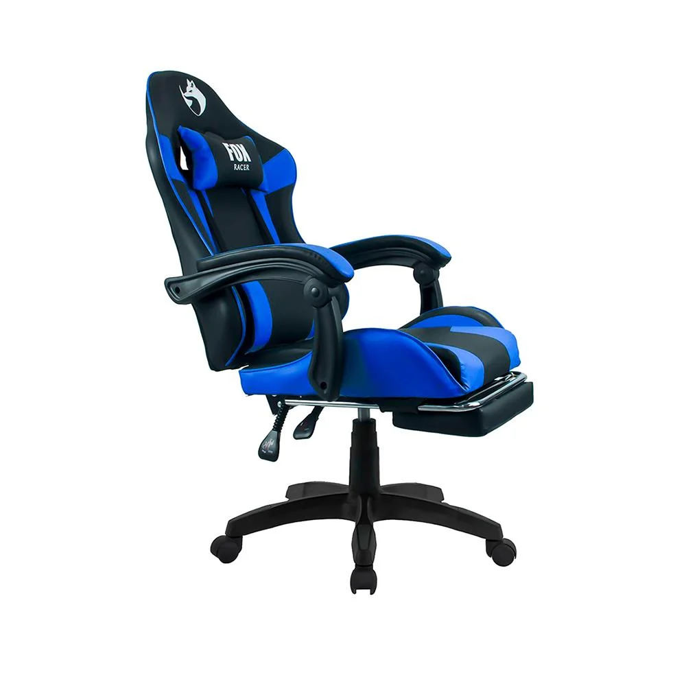 Cadeira Gamer Fox Racer Zerda, Azul, Com Apoio De Pe