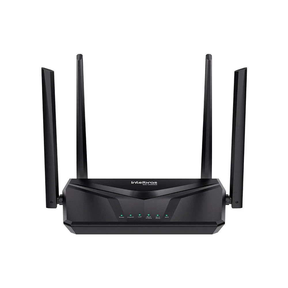 Roteador Wi-Fi Intelbras W5-1200GS, 4 portas gigabit e tecnologia Inmesh