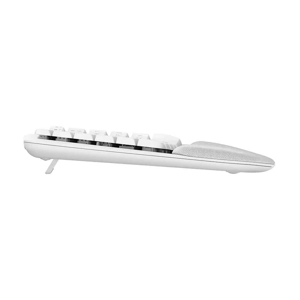 Imagem 2 de 5 do produto Teclado Ergonomico Logitech Wave Keys, Sem Fio, Bluetooth, Branco