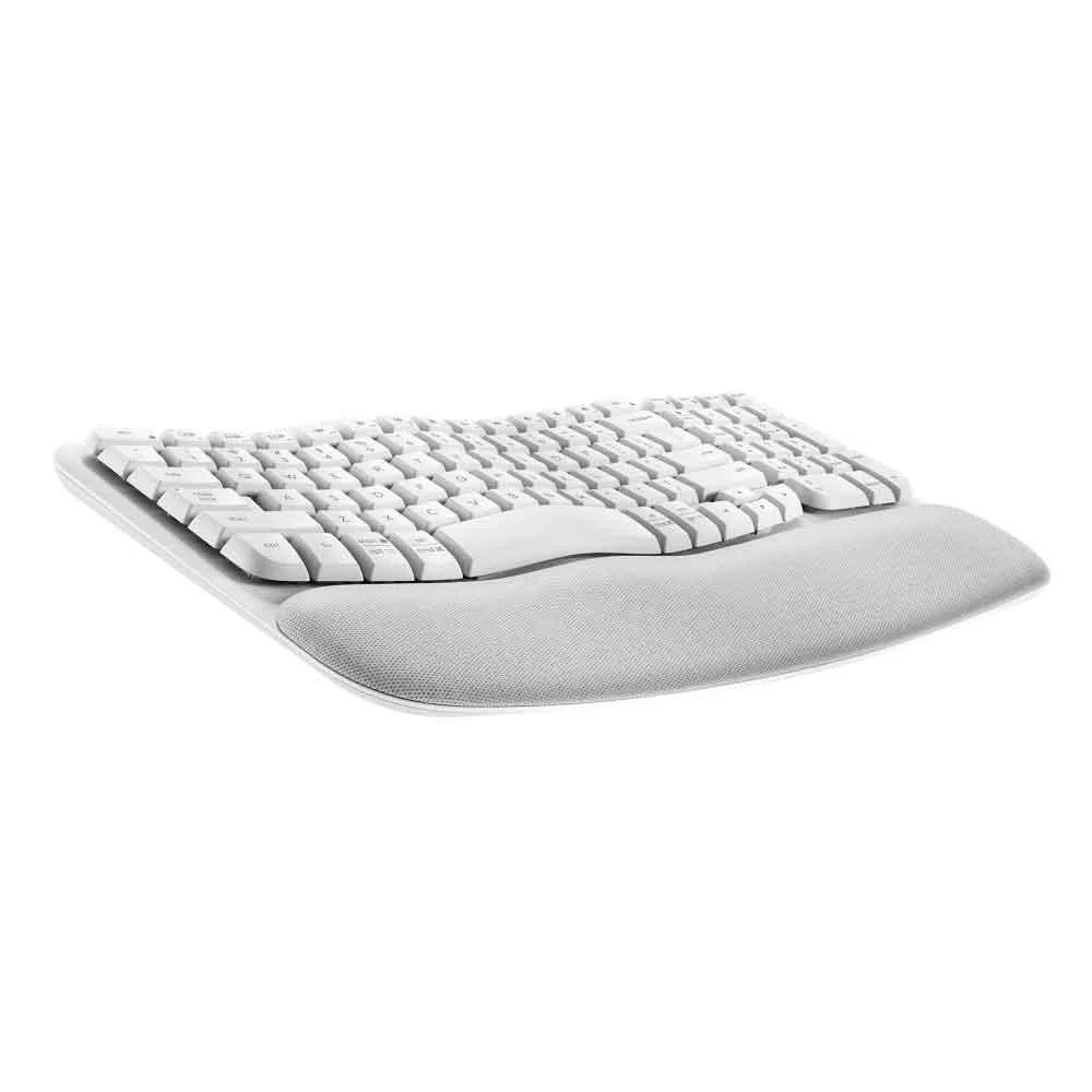Imagem 3 de 5 do produto Teclado Ergonomico Logitech Wave Keys, Sem Fio, Bluetooth, Branco