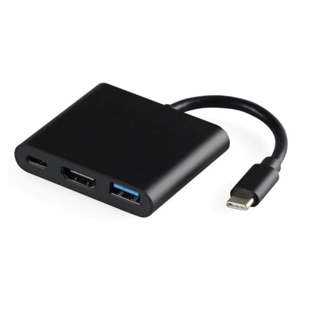 Imagem 3 de 5 do produto Cabo Adaptador Fy, 3x1, USB-C 3.1, Thunderbolt, HDMI, USB-C