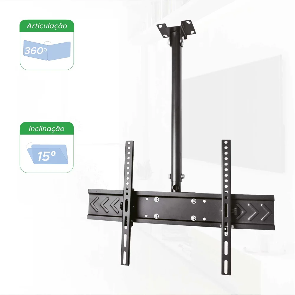 Imagem 3 de 5 do produto Suporte De Teto Pix, Para Tv, Monitor De 32" Até 75", Altura Ajustável