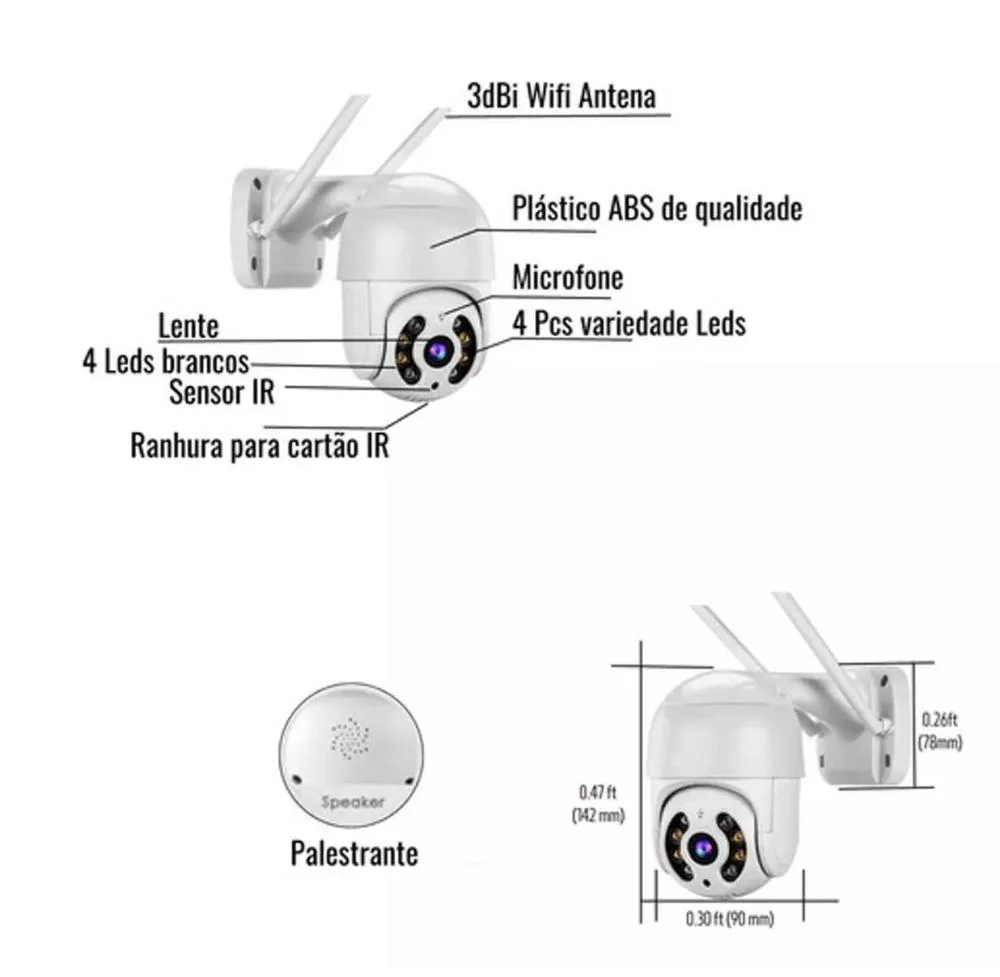 Imagem 3 de 5 do produto Câmera de Segurança Externa B Max, Wifi, Full HD, Rastreamento Automático, Visão Noturna
