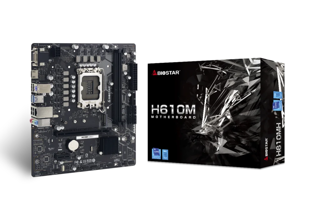 Placa-mãe Biostar H610mh D5 6.3 LGA 1700 Ddr5 M.2 Micro-atx