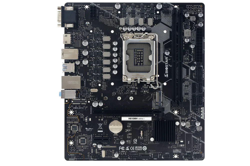 Imagem 2 de 4 do produto Placa-mãe Biostar H610mh D5 6.3 LGA 1700 Ddr5 M.2 Micro-atx